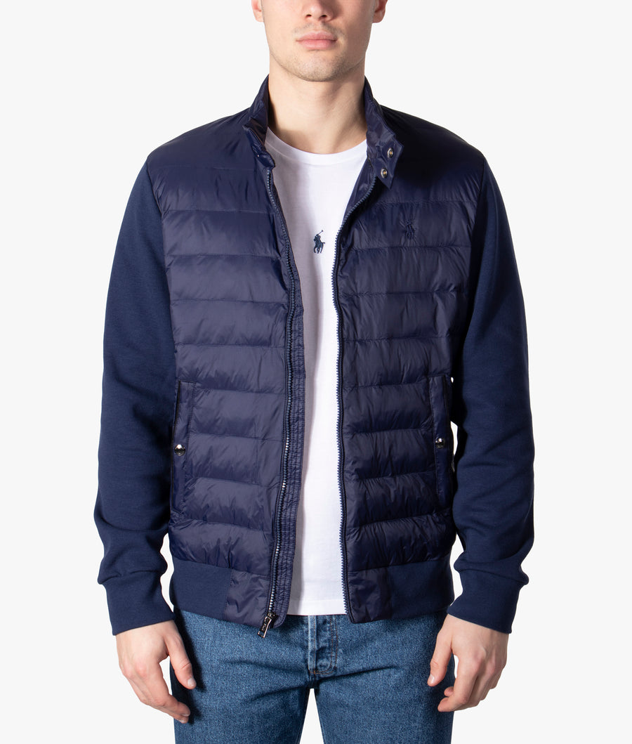 Relaxed Fit Quilted Hybrid Sweatshirt/Jacket