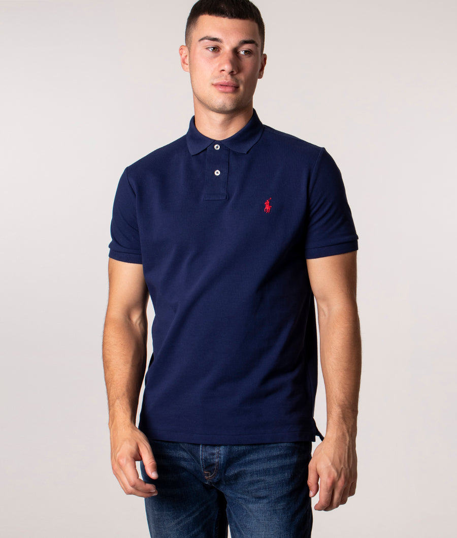 Custom Slim Fit Mesh Polo Shirt